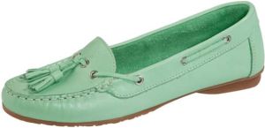 Liva Loop Mocassin met karakteristieke mocassinnaad Lichtgroen