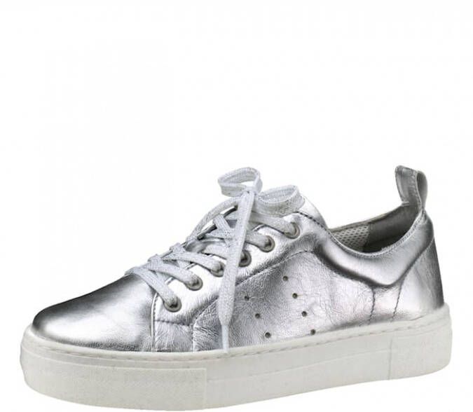Liva Loop Sneaker in metallic look Zilverkleur