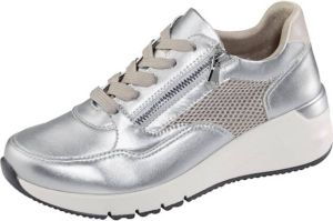 Liva Loop Sneaker met luchtige meshinzetten Zilverkleur