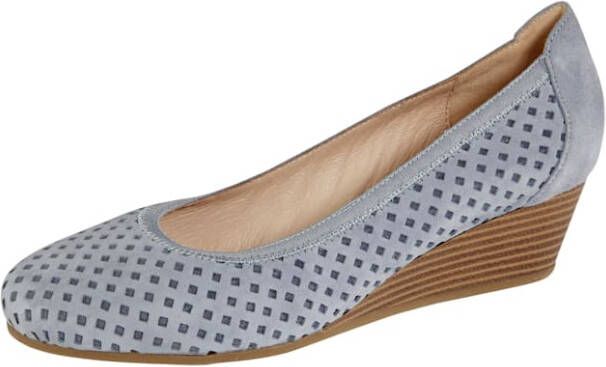 MONA Pump met modieuze perforaties Blauw