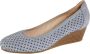 MONA Pump met modieuze perforaties Blauw - Thumbnail 1