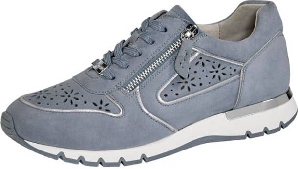 MONA Veterschoen met perforaties Blauw