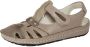 Naturläufer Klittenbandschoen in bicolor look Taupe - Thumbnail 1