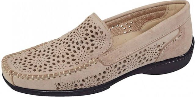 Naturläufer Mocassin met de hand genaaide naad Taupe