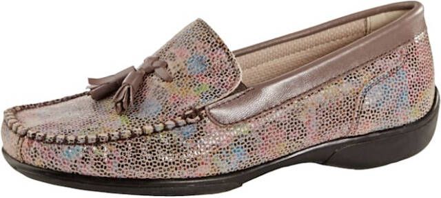 Naturläufer Mocassin met karakteristieke mocassinnaad Taupe Multicolor