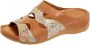 Naturläufer Muiltje met multicolor print Cognac - Thumbnail 1