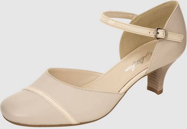 Naturläufer Pump van een mooie leermix Crème