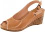 Naturläufer Sling met trendy hak in gevlochten look Cognac - Thumbnail 1