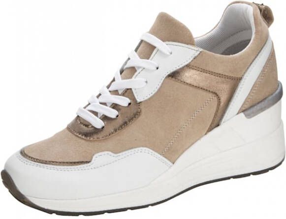 Naturl ufer Sneaker van een mooie leercombinatie Lichtblauw Wit