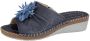 Relaxshoe Muiltje met mooie sierbloem Blauw - Thumbnail 1
