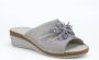 Relaxshoe Muiltje met mooie sierbloem Grijs - Thumbnail 1