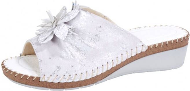 Relaxshoe Muiltje met mooie sierbloem Wit