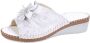 Relaxshoe Muiltje met mooie sierbloem Wit - Thumbnail 1