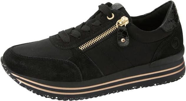 Remonte Sneaker van een mooie materialenmix Zwart Goudkleur - Foto 3