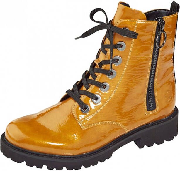 Remonte Veterlaarsje met rits aan beide kanten Mosterdgeel - Schoenen.nl