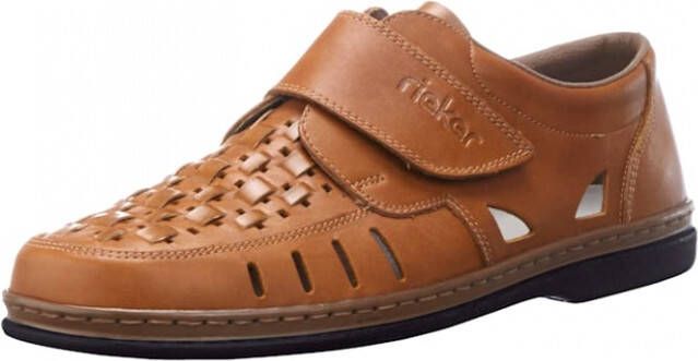 Rieker Loafer met trendy vlechtwerk Bruin