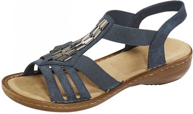 Rieker Sandaaltje met aantrekkelijke applicatie Donkerblauw - Foto 2