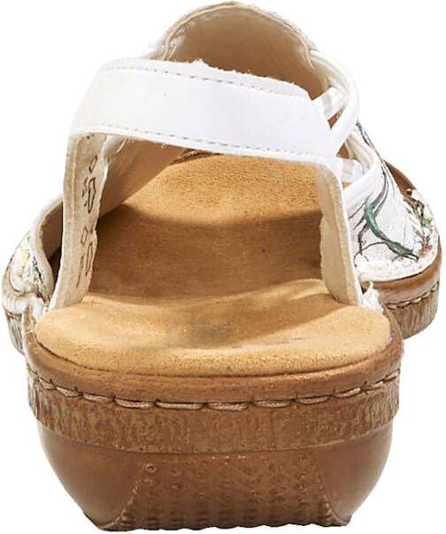 Rieker Sandaaltje Met gekruiste elastische banden Multicolor Wit