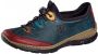 Rieker damesschoenen lage instappers N3271-35 blauw combi - Thumbnail 1