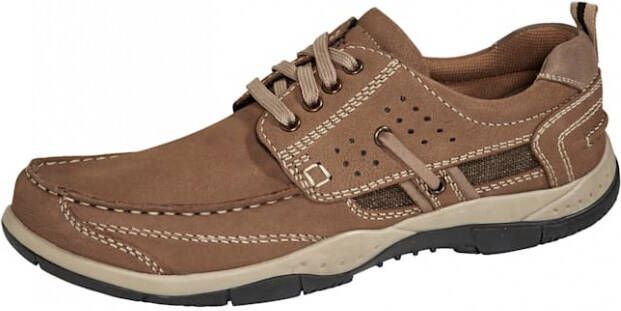 Roger Kent Veterschoen met trendy mocassinnaad Bruin