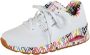 Skechers Sneakers met sleehak UNO-LOVING LOVE Vrijetijdsschoen lage schoen veterschoen met coole graffiti-print - Thumbnail 3