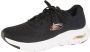 Skechers Arch Fit Big Appeal 149057 BKRG Vrouwen Zwart Sneakers - Thumbnail 5