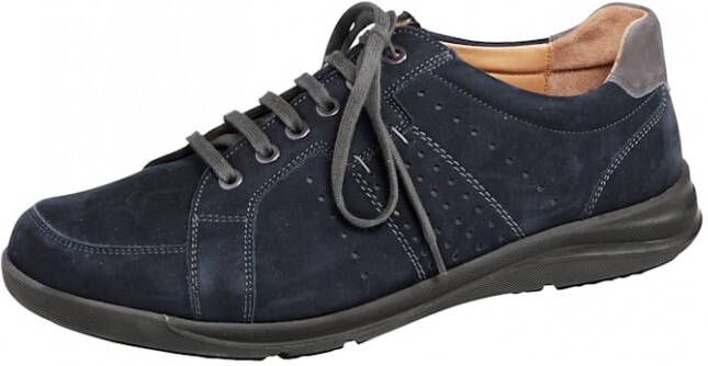 Ströber Veterschoen met rits Marine Grijs