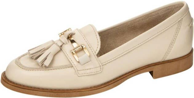 Studio W Loafer met leren sierkwastje Crème