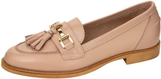 Studio W Loafer met leren sierkwastje Nude