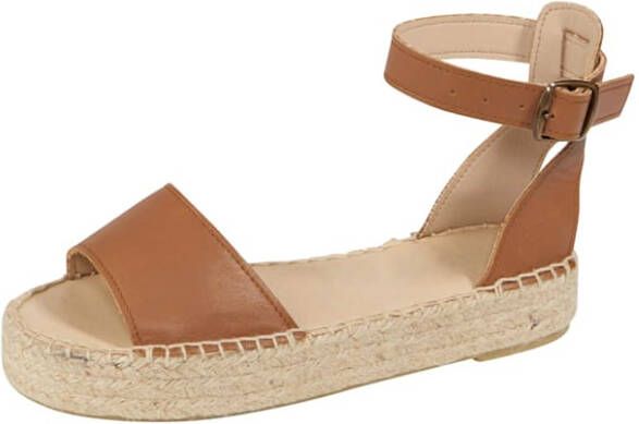 Studio W Sandaaltje in trendy espadrillestijl Cognac