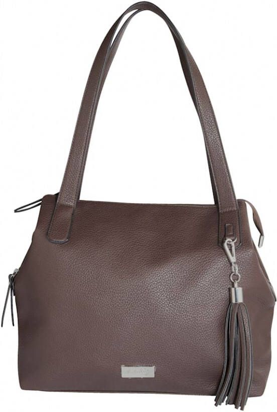 Taschenherz Shopper met afneembaar kwastje Donkerbruin Shopper met afneembaar kwastje Beige Shopper met afneembaar kwastje Cognac Shopper met afneembaar kwastje Marine