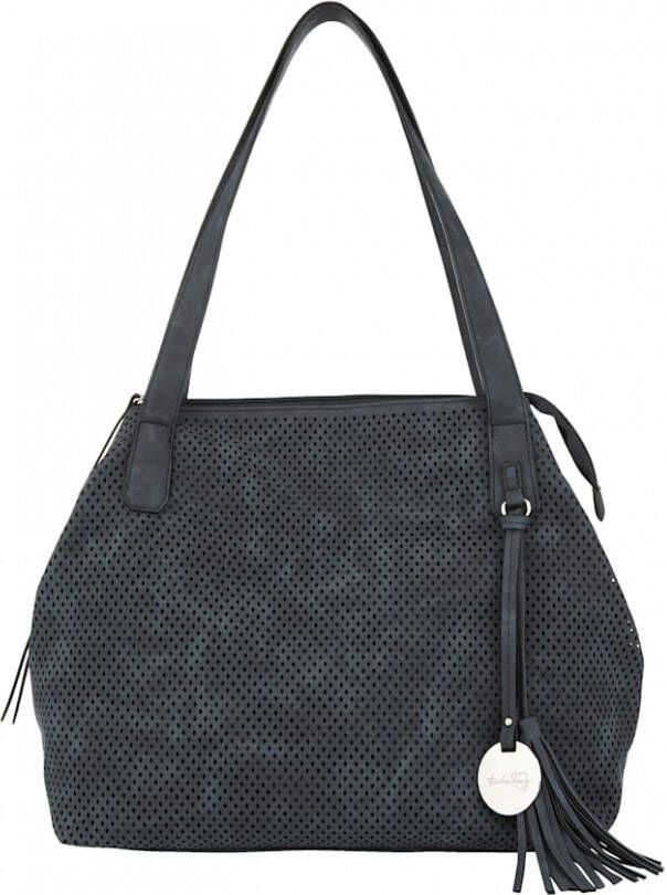 Taschenherz Shopper met perforaties Donkerblauw