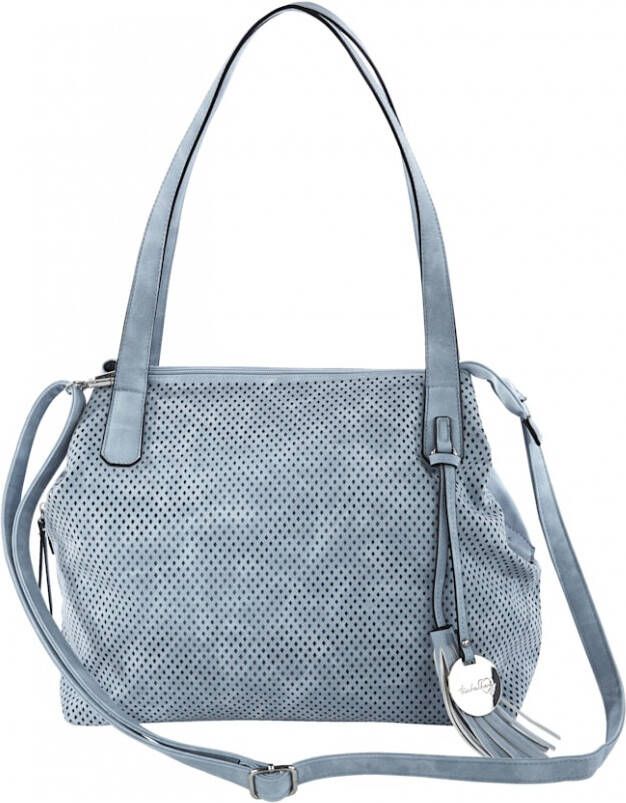 Taschenherz Shopper met perforaties Jeansblauw