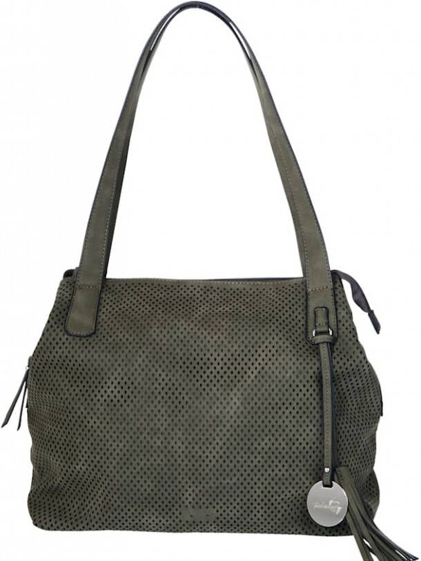 Taschenherz Shopper met perforaties Olijf