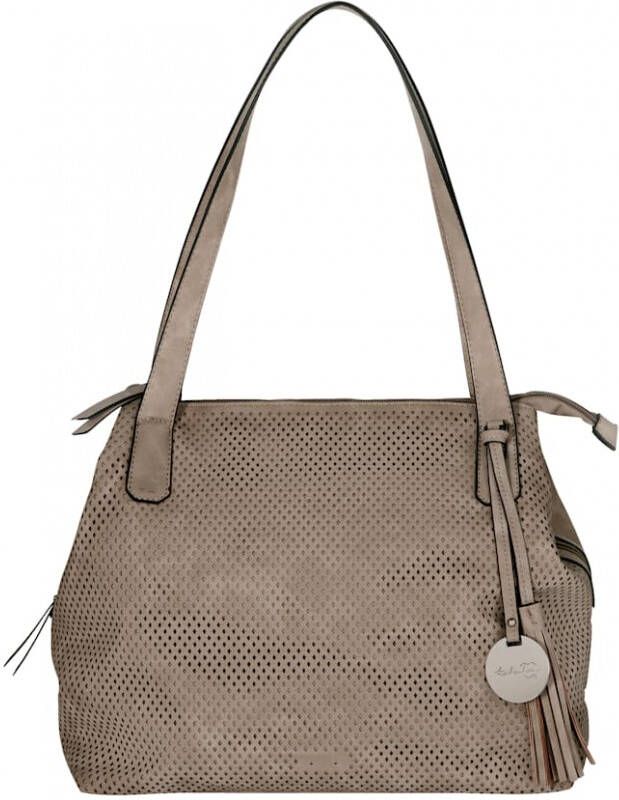 Taschenherz Shopper met perforaties Zand