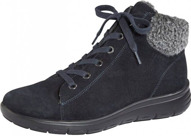 Vamos Hoge veterschoen Donkerblauw