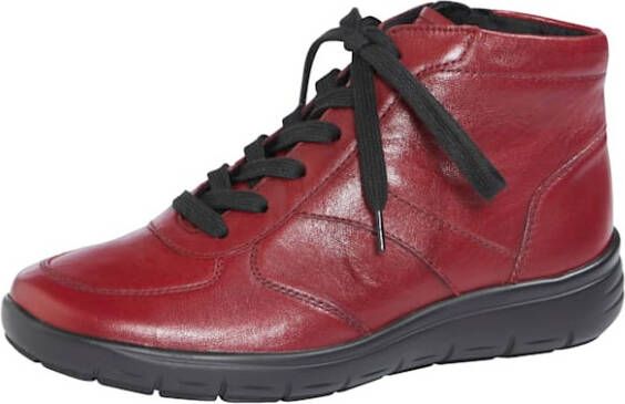 Vamos Hoge veterschoen met shockabsorber Rood - Schoenen.nl