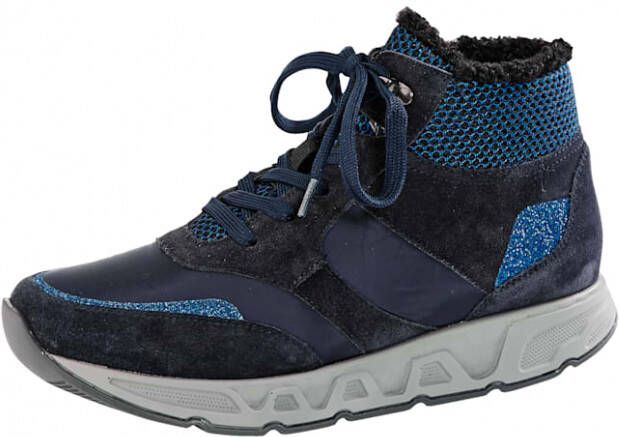 Waldläufer Hoge veterschoen Donkerblauw