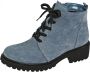 Waldläufer Hoge veterschoen Warme voering van textiel Blauw - Thumbnail 1