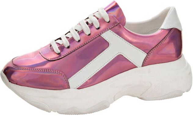 WENZ Sneaker in opvallende metallic look Zilverkleur Wit