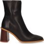 ALOHAS West Vintage Zwarte Leren Enkellaarzen Black Dames - Thumbnail 2