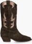 Alpe Bruine Suède Dames Cowboy Laars Brown Dames - Thumbnail 2