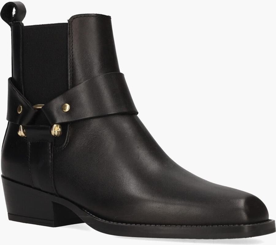 ALPE Enkellaarsjes Dames 52941705 Maat: 37 Materiaal: Leer Kleur: Zwart - Foto 3