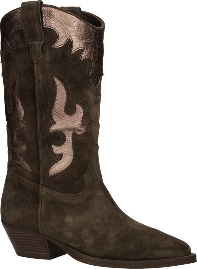 Alpe Bruine Suède Dames Cowboy Laars Brown Dames - Foto 2