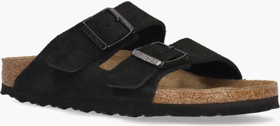 Birkenstock Zwarte Leren Sandalen Unisex Lage Stijl Black - Foto 9