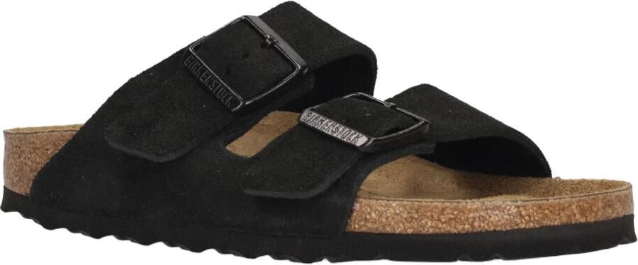 Birkenstock Zwarte Leren Sandalen Unisex Lage Stijl Black - Foto 8