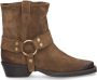 Bronx Moss Brushed Suede Boots met carre neus - Thumbnail 13