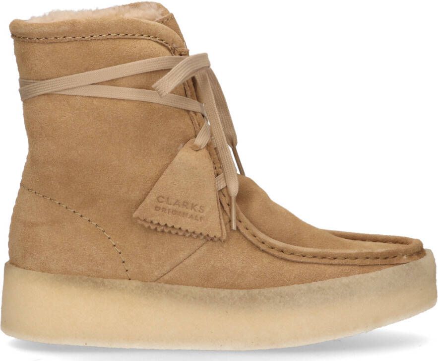Clarks Beige Suède Hoge Laars met Nepbont Voering Beige Dames - Foto 2