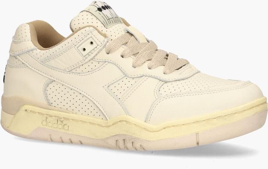 Diadora Wit Geperforeerde Leren Sneaker B560 Apulia White Unisex - Foto 3