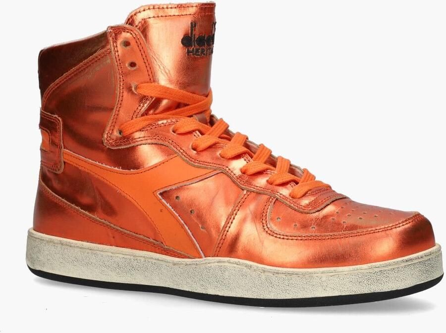 Diadora Heritage mi basket metal used sneakers dames rood 201.178539 c4049 coral rose leer 39 5(6+ ) - Foto 3